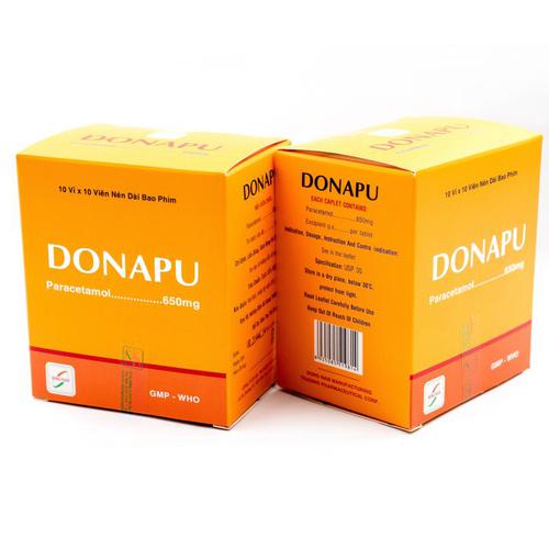 Donapu (Paracetamol) 650mg Đông Nam (H/100v)