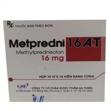 Metpredni 16 A.T (Methylprednisolon) An Thiên (H/100v)