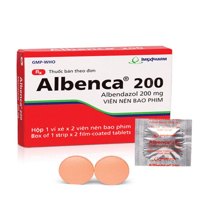 Albenca 200 (Albendazol) Imexpharm (Lốc/10h/2v)