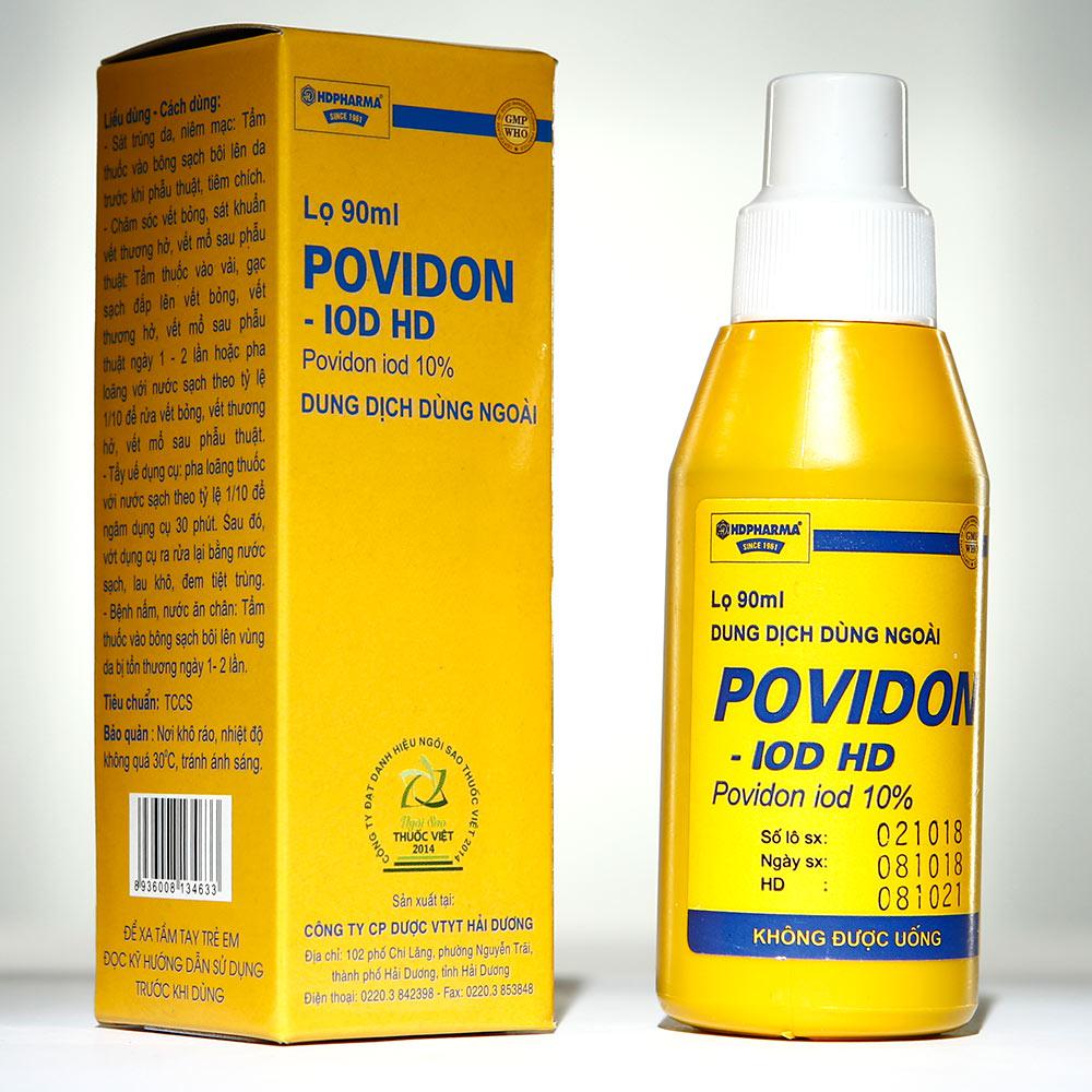 Povidone 10% 90ml Hd Pharma (Lốc/10Chai/90ml)