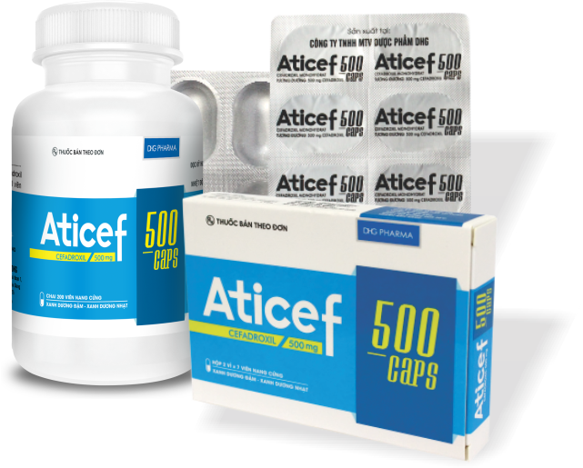 Aticef (Cefadroxil) 500mg DHG Pharma (H/14v)