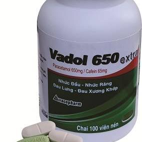 Vadol 650 Extra (Paracetamol, Cafein) Vacopharm (C/100v)