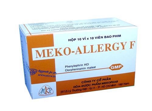 Meko-Allergy F (Chlorpheniramine Maleat, Phenylephrin HCl) Mekophar (Lốc/5h/100v)