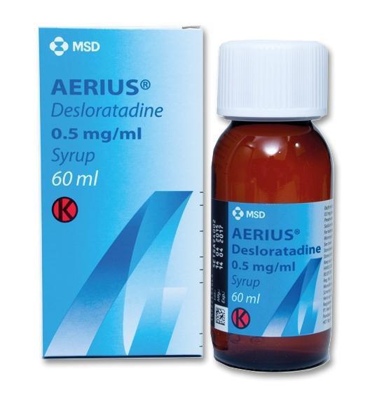 Aerius (Desloratadine) 0.5mg/ml Syrup MSD (C/60ml)