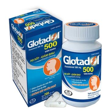 Glotadol (Paracetamol) 500mg Glomed (C/500v)