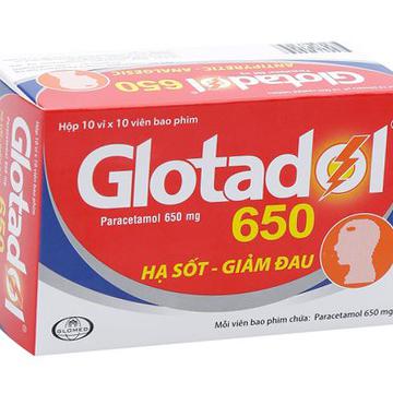 Glotadol 650 (Paracetamol) Glomed (H/100v)