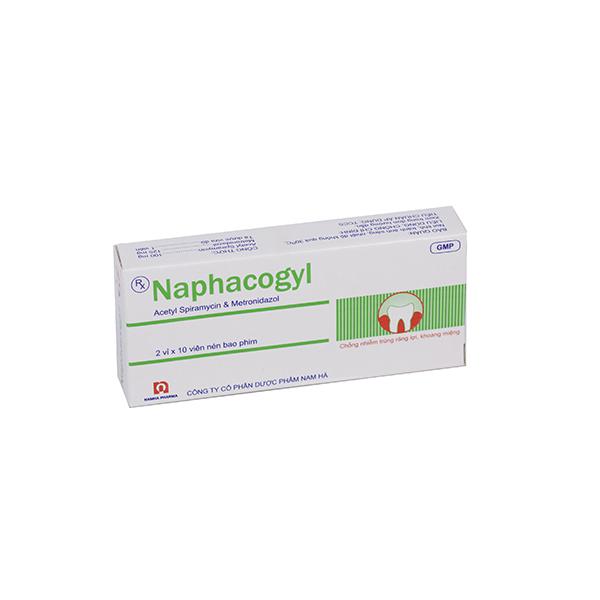 Naphacogyl (Metronidazole, Acetyl Spiramycin) Nam Hà (Hộp/20v)