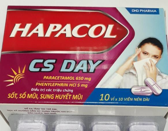 Hapacol CS Day (Paracetamol, Phenylephrin HCL) DHG Pharma (H/100v)