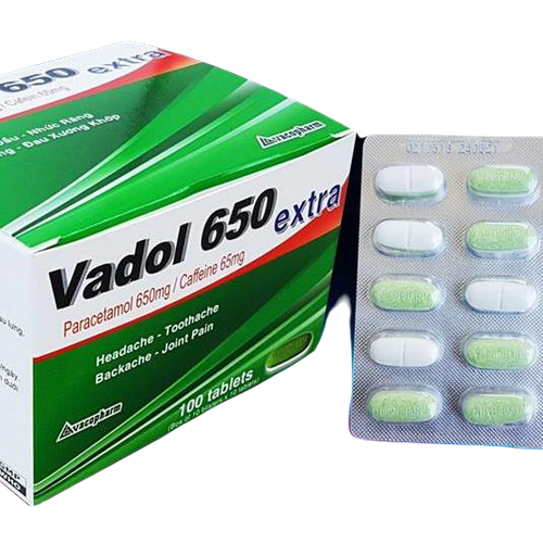 Vadol 650 Extra (Paracetamol, Cafein) Vacopharm (H/100v)