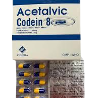 Acetalvic-Codein 8 (Paracetamol, Codein) Vidipha (H/100v)