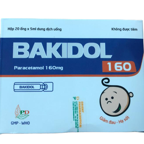 Bakidol (Paracetamol) 160mg Phương Đông (H/20ống)