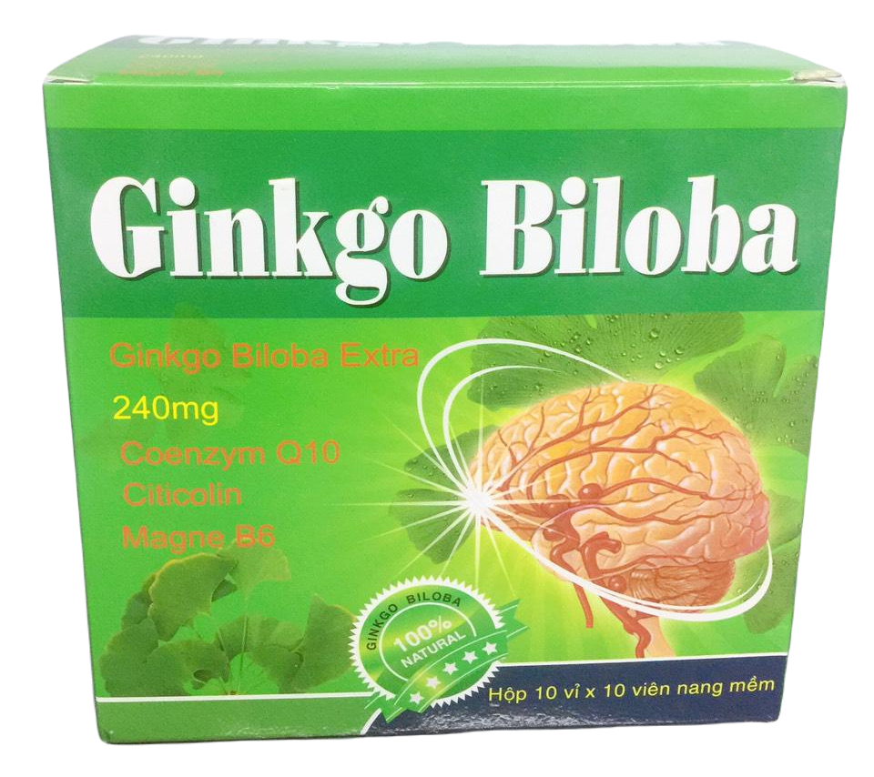 Ginkgo Biloba 240mg USA (H/100v) (Xanh Lá Hình Não)
