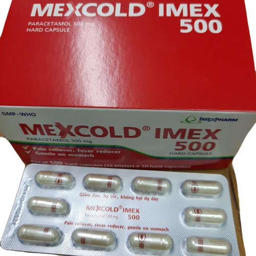 Mexcold 500 (Paracetamol) Capsules Imexpharm (H/100v)