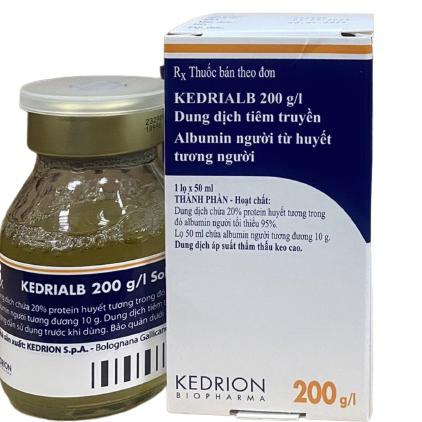 Kedrialb 200g/l (Albumin) Kedrion (H/lọ 50ml ) Italya