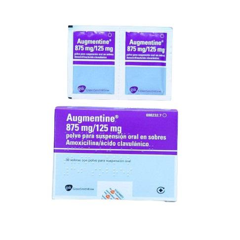 Augmentin 875/125 (Amoxicilline, Clavulanic acid) GSK Spain (H/30 goi)