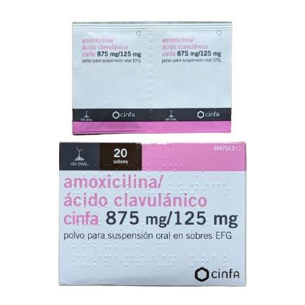 Cinfa 875/125mg (Amoxicilline, Clavulanic acid) Cinfa Spain (H/20 goi)