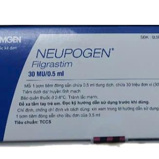 Neupogen Inj 30MU/0.5ml (Filgrastim) Amgen VN (Hộp chứa 1 bơm tiêm)