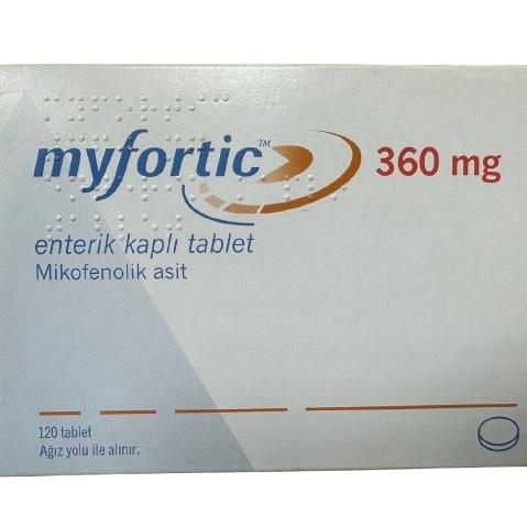 Myfortic 360mg (Acid mycophenolic) Novartis Turkey (H/120 V) 